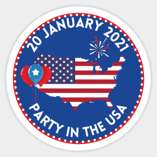 20 January Inauguration USA Presidential Inauguration Sticker